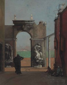 Figures Before a Classical Arch