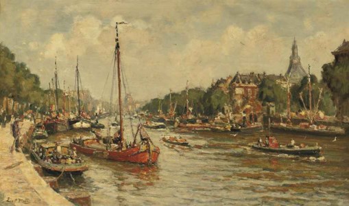 A view of the Leuvehaven, Rotterdam