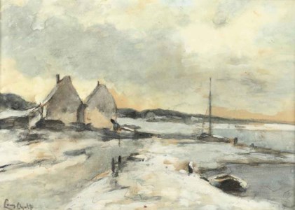 Lake view in winter