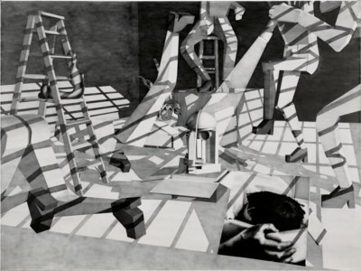 Avery Singer, Dancers Around An Effigy To Modernism