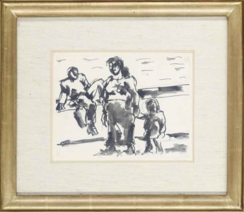 Family by the sea