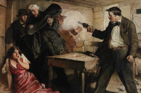 "The bullet...went smashing through the violin case and into the fiddler's shoulder."