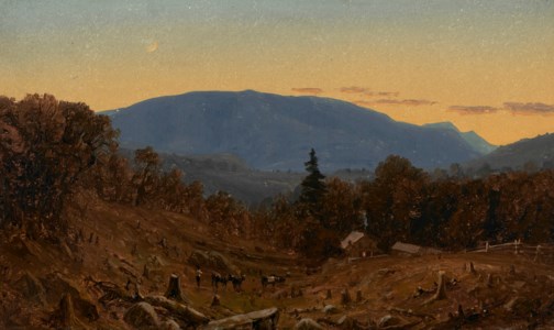 A Study of Hunter Mountain at Twilight