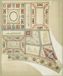 Etude du plafond peint de la tombe des Pancratii à Rome