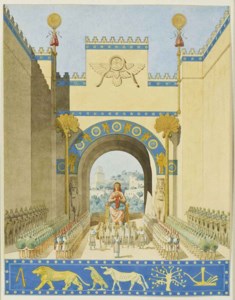 Déesse-mère trônant dans l'enceinte de la forteresse de Sargon de Empire assyrien