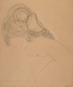 Profil de femme au chignon