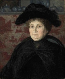 Portrait de femme au tapis chinois
