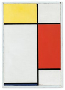 Piet Mondrian, Composition: No. II, With Yellow, Red and Blue