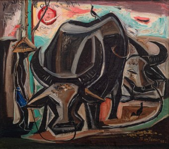 Man with Buffaloes