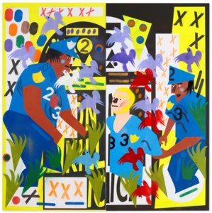 Nina Chanel Abney, Untitled (XXXXXX)