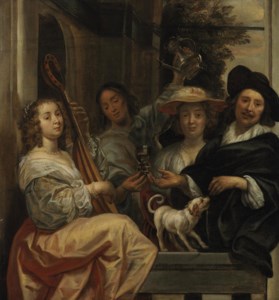 A group portrait at a balustrade
