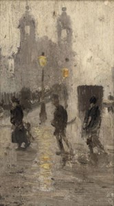 Presbyterian Church, All Saints, with figures