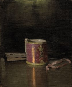 Still life: Pink Lustre Mug and Fan