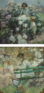 In the Garden, (recto), and Summer in the Park, (verso)