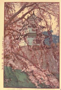 Hirosaki-jo/Hirosaki Castle , from the series Sakura hachidai (Eight views of cherry blossoms), 1925 Sekishozan (Shizhongshan), 1940 Soshu (Suzhou), 1940 Miho/Fujiyama from Miho , 1935