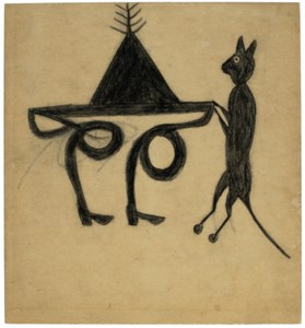 Anthropomorphic Figure and Cat, 1939