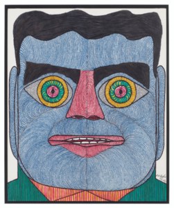 Untitled (Blue Face with Yellow Eyes), 1983