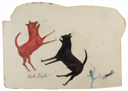 Two Dogs Fighting; Man Chasing Dog, 1939-1942