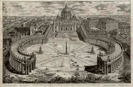 Saint Peter's with Forecourt and Colonnades: A Bird's-eye View (H. 120)