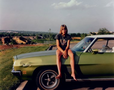 Boy on a car, Kansas City, Kansas, May 1983