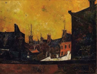 Syed Haider Raza, Les Toits de la rue St. Jacques