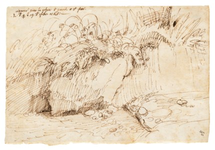 The bank of a stream