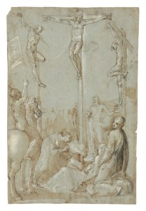 Christ on the Cross between the two Thieves