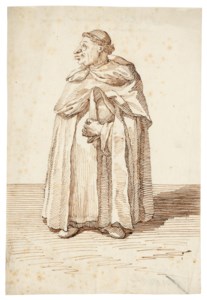 A caricature of a monk