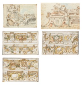 Five designs for ceiling decoration