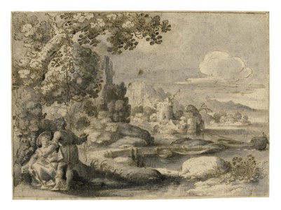Judah and Tamar ( recto ); Head of a boy ( verso )