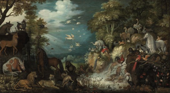 Orpheus charming the animals