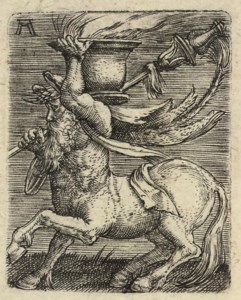 Centaur carrying a Vase with Fire (Bartsch 37; Winzinger 154)
