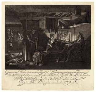 Jupiter and Mercury in the House of Philemon and Baucis (Bartsch, Hollstein 6)