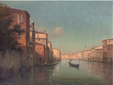 Gondolas on the Grand Canal, Venice