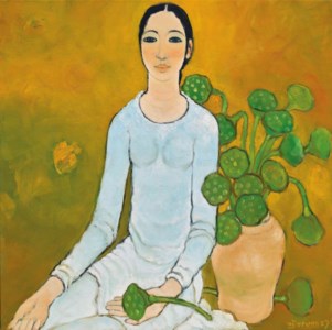 Lady with Lotus
