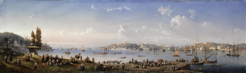 A panorama of Constantinople from Uskudar