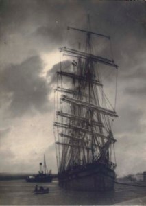 Untitled (Ship in harbor), c. 1920s