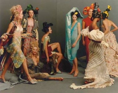 Backstage at John Galliano, 1995