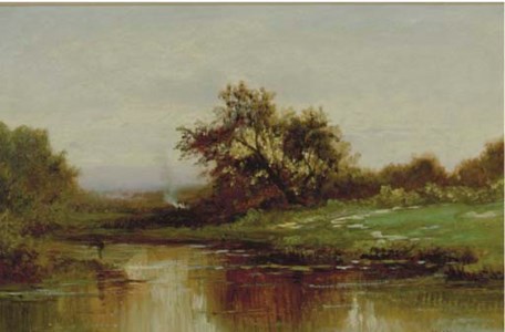 Landscape, river bank
