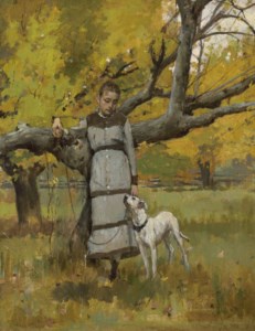 Young Girl with Dog