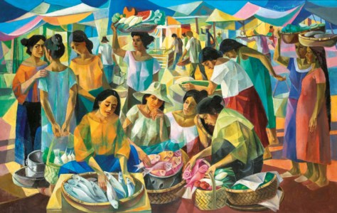 Vicente Silva Manansala, Tiangge (Market Scene)