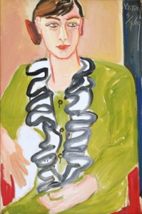 Ding Yanyong, Seated Lady in Green Blouse