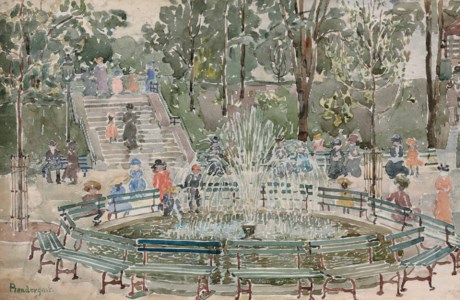 Maurice Brazil Prendergast, Fountain, Central Park