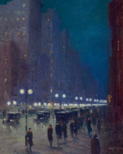 Lower Fifth Avenue at Night