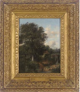 A wooded landscape with an oak