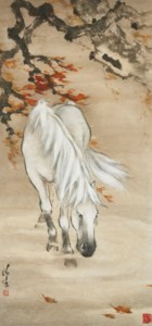 White Horse in Autumn River