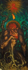 Primate; and Le Monstre à l'Épée: two panels for the Chapelle Fortin