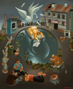 Landscape with Leda and the swan