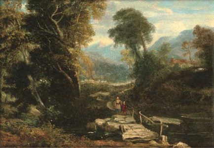 SCENE NEAR CAPEL CURIG LOOKING TOWARDS SNOWDON