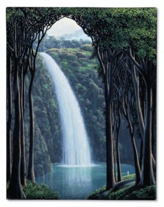 Cascada y contemplador
